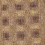 Sisal broadloom carpet swatch in a flat grid weave in tan and dark brown.