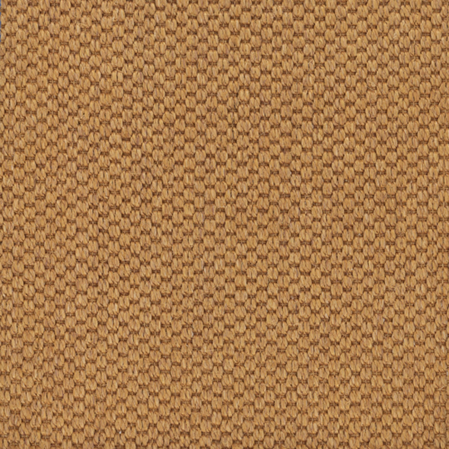 Sisal broadloom carpet swatch in a chunky grid weave in bronze and brown.