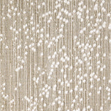 Wool broadloom carpet swatch in an irregular looped weave in cream with white accents.