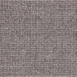 Wool-blend broadloom carpet swatch in a looped weave in mottled brown and cream.