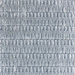 Wool-blend broadloom carpet swatch in a dimensional stripe print in blue-gray.