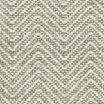 Wool broadloom carpet swatch in a chunky herringbone weave in brown and cream.