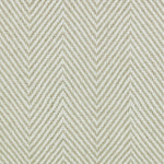 Wool broadloom carpet swatch in a herringbone weave in beige and white.