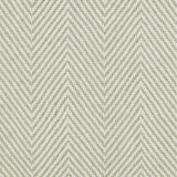 Wool broadloom carpet swatch in a herringbone weave in beige and white.
