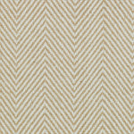 Wool broadloom carpet swatch in a herringbone weave in gold and white.