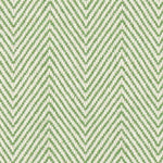 Wool broadloom carpet swatch in a herringbone weave in green and white.