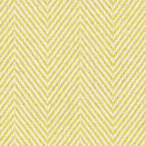 Wool broadloom carpet swatch in a herringbone weave in yellow and white.