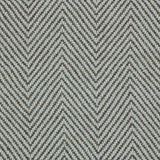 Wool broadloom carpet swatch in a herringbone weave in light brown and sky blue.
