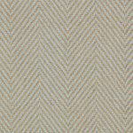 Wool broadloom carpet swatch in a herringbone weave in gold and sky blue.