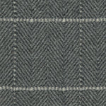 Wool broadloom carpet swatch in a plaid herringbone weave in shades of gray.