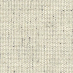 Wool broadloom carpet swatch in a chunky tweed weave in mottled white and greige.