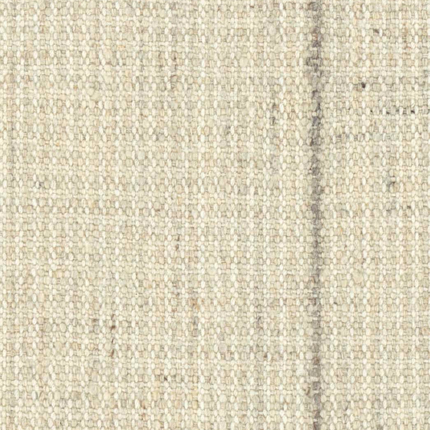 Wool broadloom carpet swatch in a chunky striped tweed in mottled cream and gray.