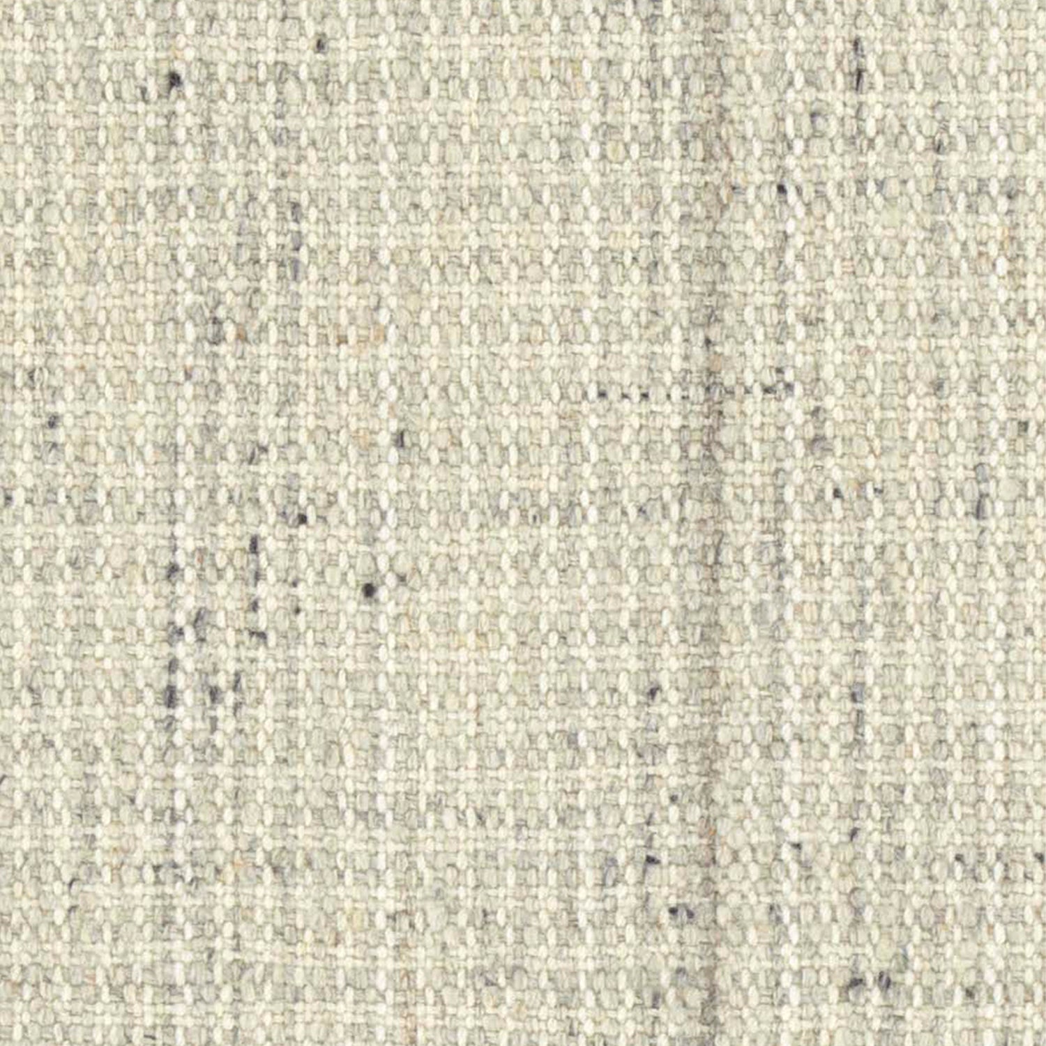 Wool broadloom carpet swatch in a chunky striped tweed in mottled white and cream.