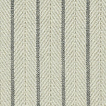 Wool broadloom carpet swatch in a striped herringbone weave in white, tan and gray.
