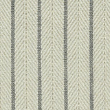 Wool broadloom carpet swatch in a striped herringbone weave in white, tan and gray.