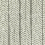 Wool broadloom carpet swatch in a striped herringbone weave in cream and taupe.