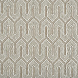 Wool-blend broadloom carpet swatch in a chunky geometric linear weave in white, cream and tan.
