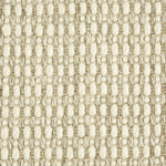Wool-sisal broadloom carpet swatch in a chunky grid weave in cream.