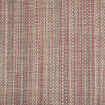 Outdoor broadloom carpet swatch in a chunky flatweave in mottled rose, cream and gray.