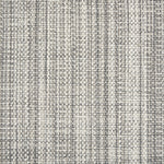 Outdoor broadloom carpet swatch in a chunky flatweave in mottled white, tan and gray.