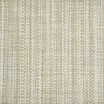 Outdoor broadloom carpet swatch in a chunky flatweave in mottled cream, sage and light blue.