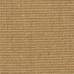 Sisal broadloom carpet swatch in a flat grid weave in gold.