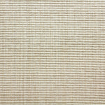 Wool-blend broadloom carpet swatch in a ribbed weave in cream.