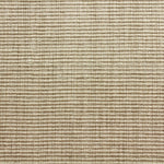 Wool-blend broadloom carpet swatch in a ribbed weave in tan.