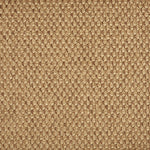 Outdoor broadloom carpet swatch in a flat grid weave in burnt umber.