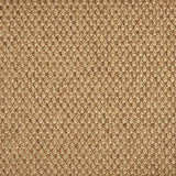 Outdoor broadloom carpet swatch in a flat grid weave in burnt umber.