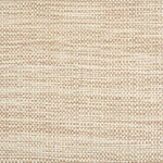 Outdoor broadloom carpet swatch in a chunky grid weave in mottled cream and tan.