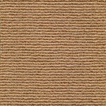 Wool broadloom carpet swatch in a chunky ribbed weave in camel.