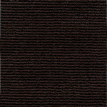 Wool broadloom carpet swatch in a chunky ribbed weave in dark brown.