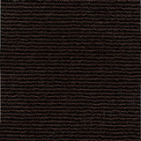 Wool broadloom carpet swatch in a chunky ribbed weave in dark brown.