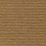 Wool broadloom carpet swatch in a chunky ribbed weave in camel.
