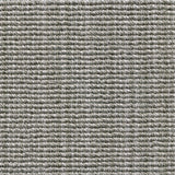 Wool broadloom carpet swatch in a chunky striped weave in gray and sage.
