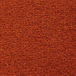 Wool broadloom carpet swatch in a cut pile texture in burnt orange.
