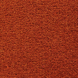 Wool broadloom carpet swatch in a cut pile texture in burnt orange.