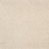 Nylon broadloom carpet swatch in a nubby textured weave in cream.