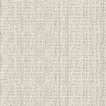 Nylon broadloom carpet swatch in a ribbed weave in mottled cream.