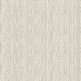 Nylon broadloom carpet swatch in a ribbed weave in mottled cream.