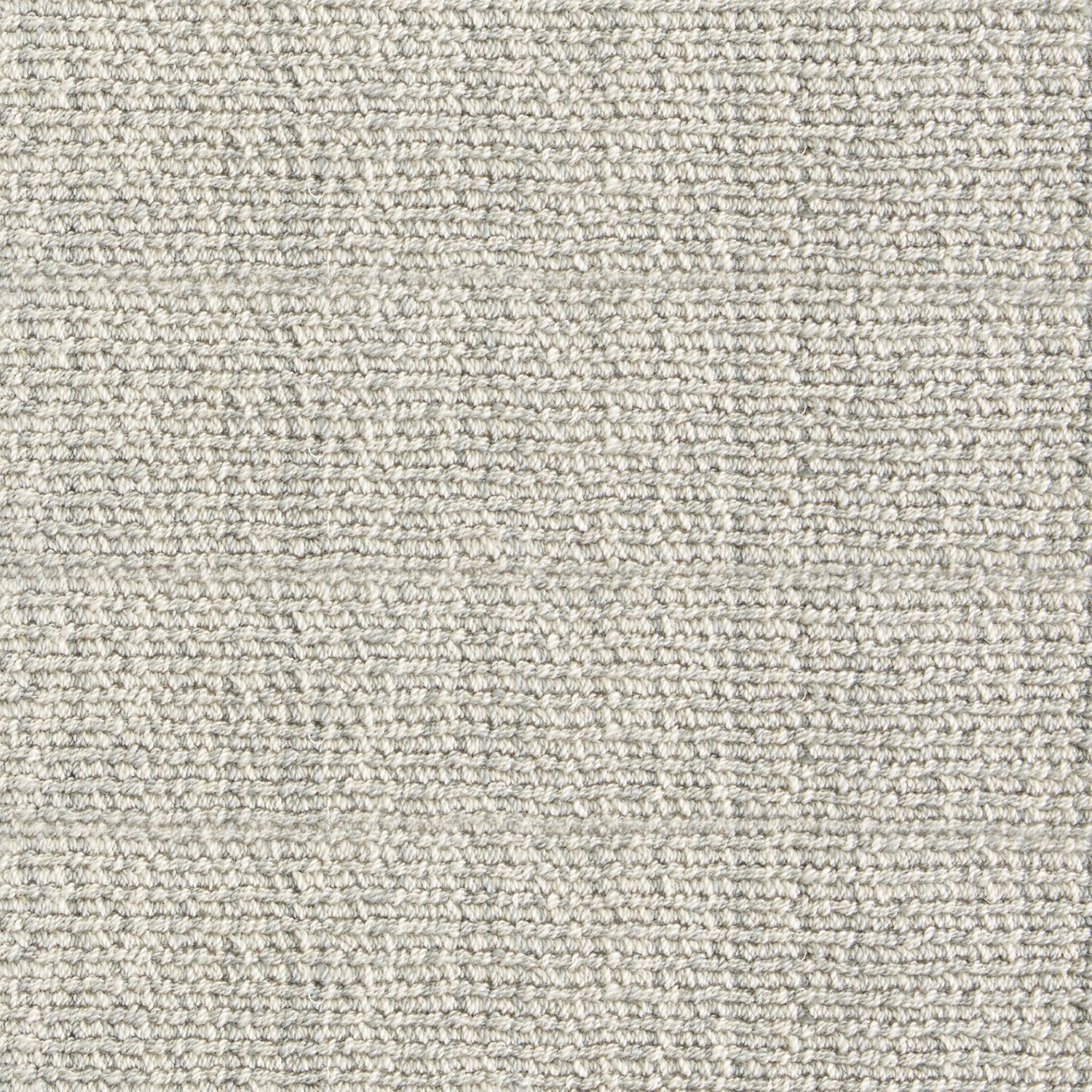 Nylon broadloom carpet swatch in a ribbed weave in mottled cream and sage.