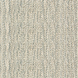 Nylon broadloom carpet swatch in a ribbed weave in mottled cream, tan and gray-blue.