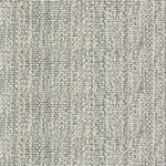 Nylon broadloom carpet swatch in a ribbed weave in mottled cream and gray.