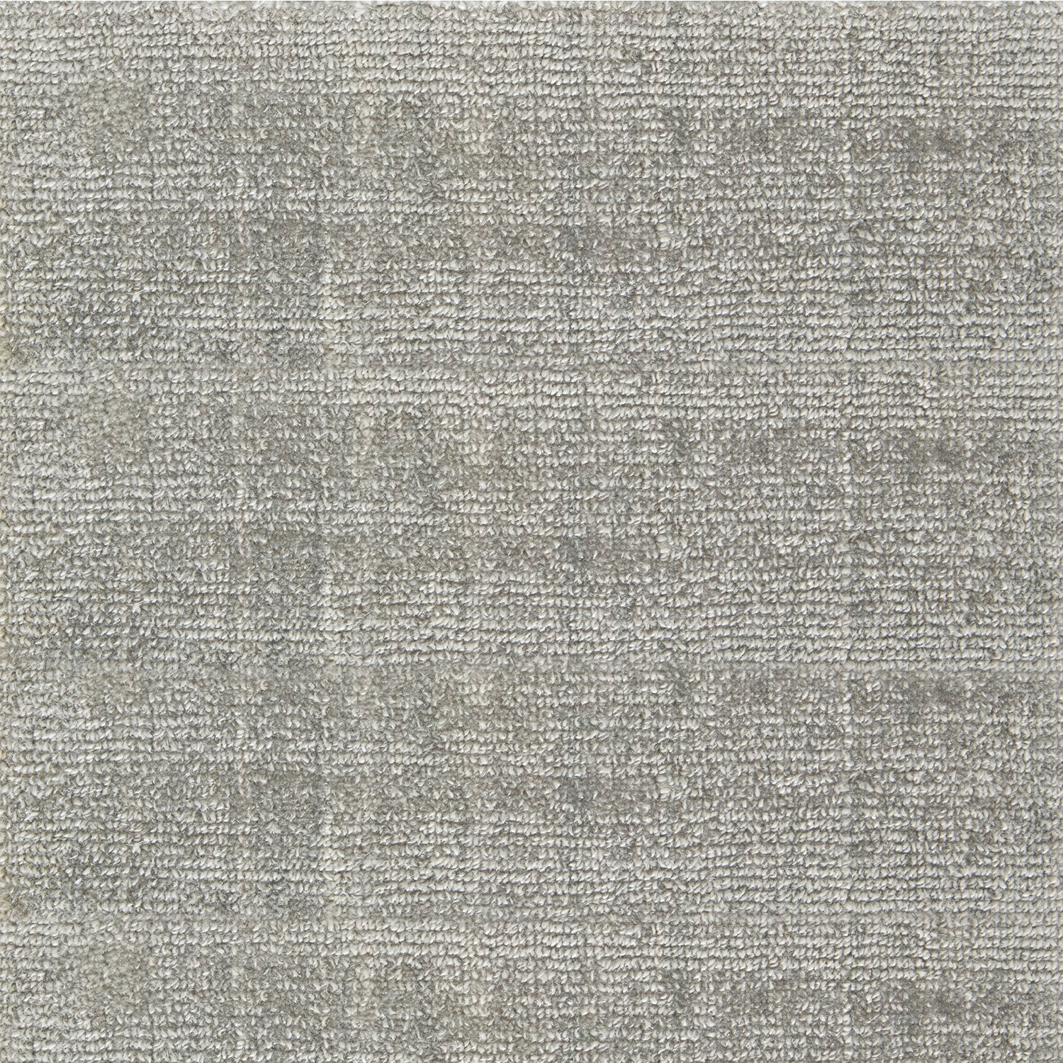 Nylon broadloom carpet swatch in a textured weave in gray.