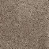 Synthetic broadloom carpet swatch in a cut pile texture in sable.