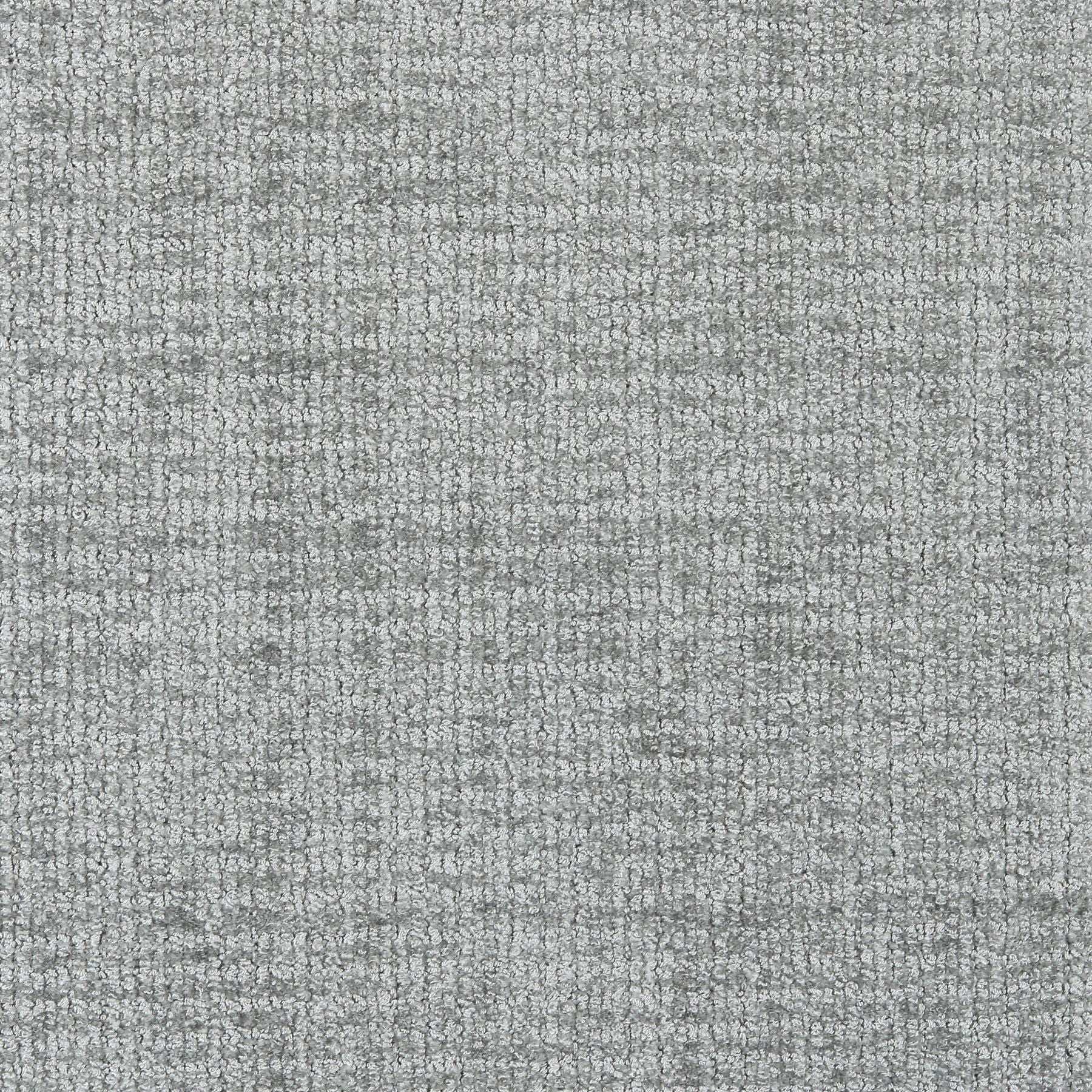 Synthetic blend broadloom carpet swatch in a textured gray weave.