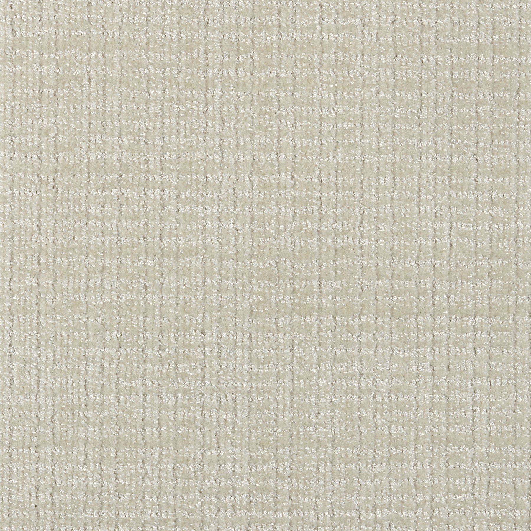 Synthetic blend broadloom carpet swatch in a textured cream weave.