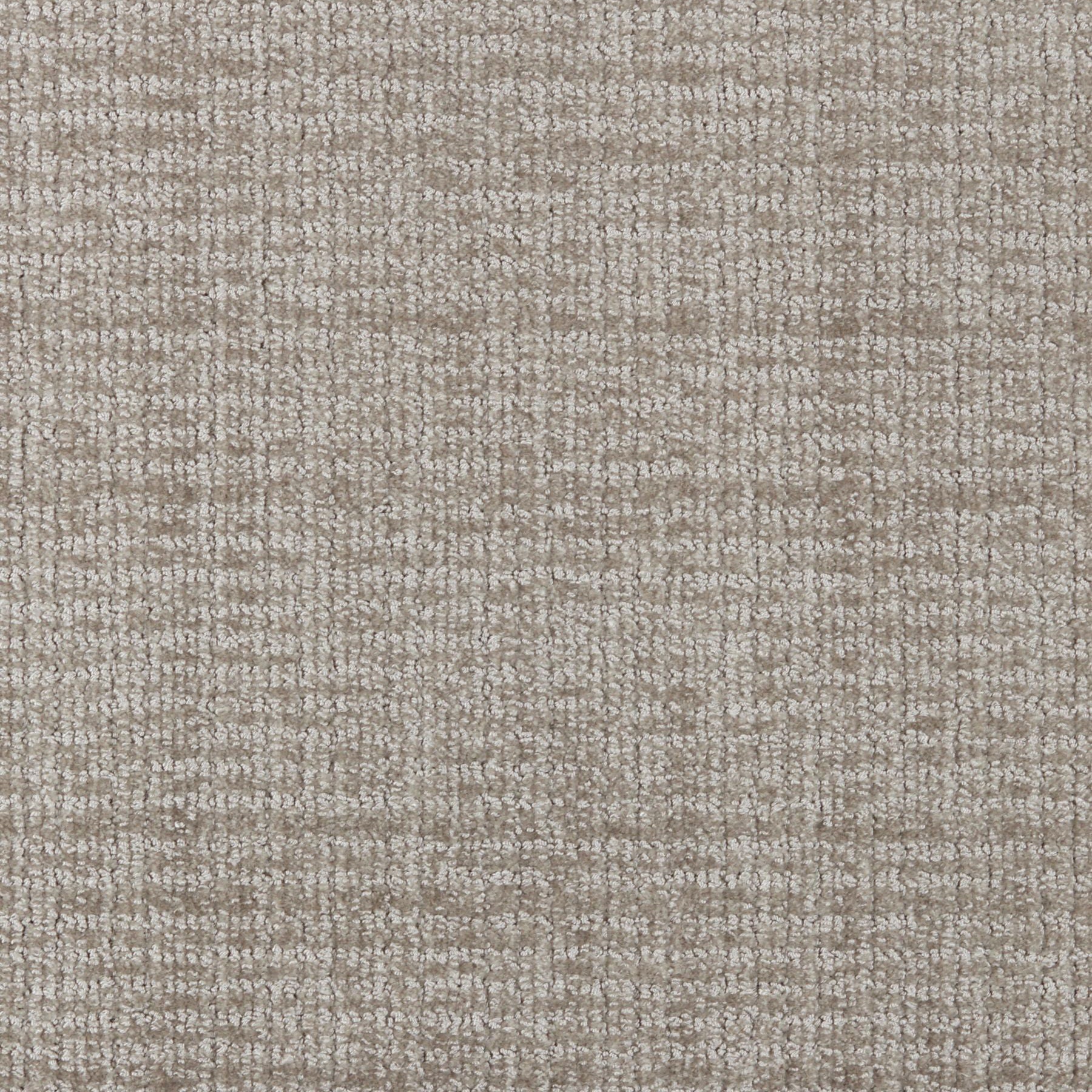 Synthetic blend broadloom carpet swatch in a textured light brown weave.