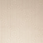 Wool-silk broadloom carpet swatch in a dimensional geometric weave in ivory.